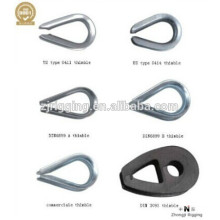 thimble are constructed of high quality wire rope accessory, wire rope thimble